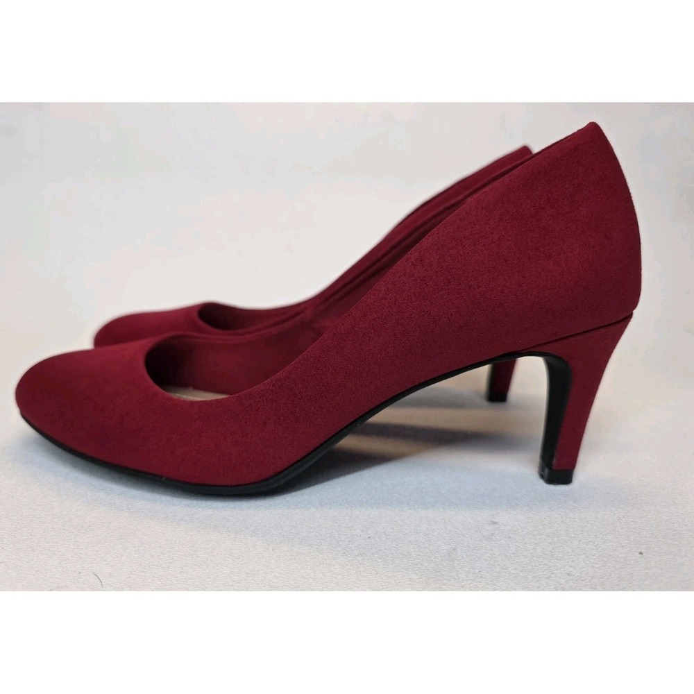 Womens Size 6.5 Dexflex Comfort Karma Round Toe Red Pump High Heel Shoes
